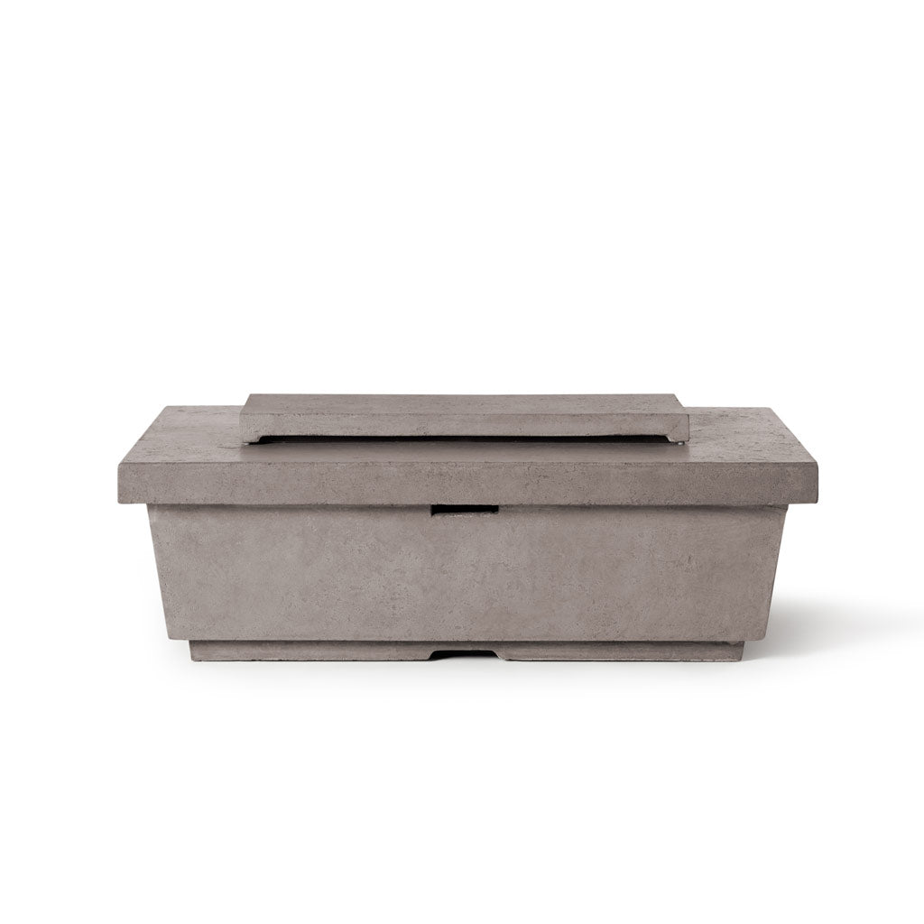Contempo and Indio Rectangular Fire Table Lid in Light Basalt