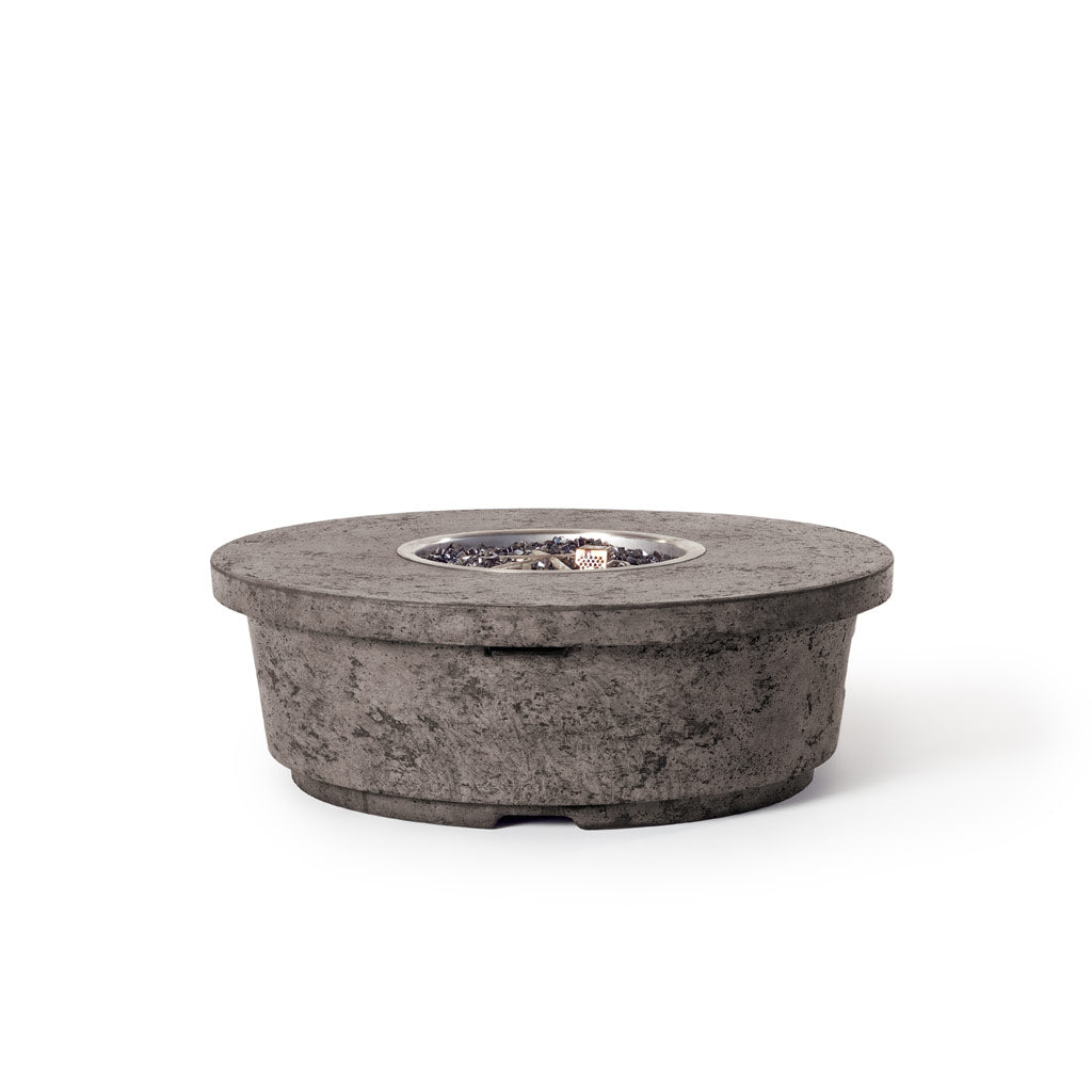 Contempo Round Fire Table in Dark Basalt