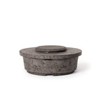 Contempo Round Fire Table in Dark Basalt