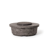 Contempo and Indio Round Fire Table Lid in Dark Basalt