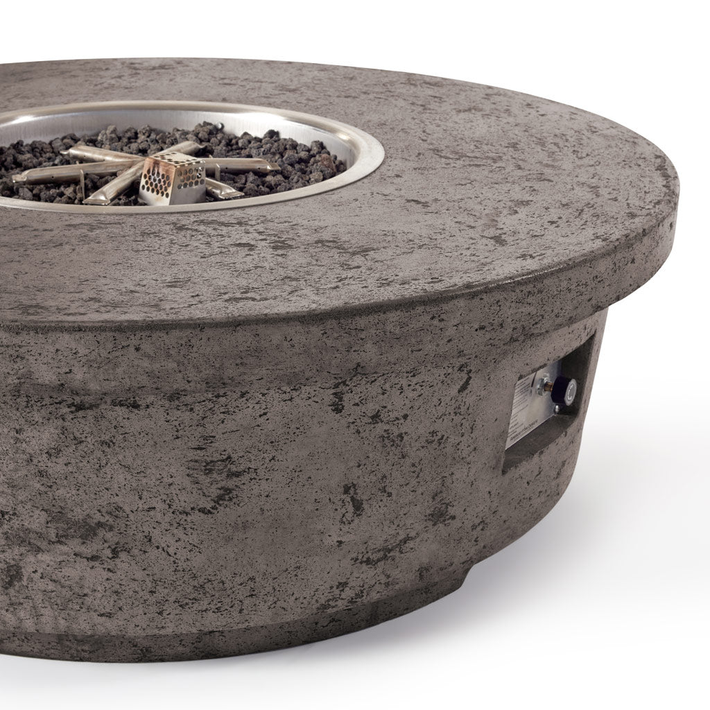 Contempo Round Fire Table in Dark Basalt