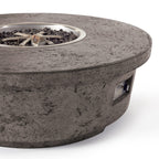 Contempo Round Fire Table in Dark Basalt