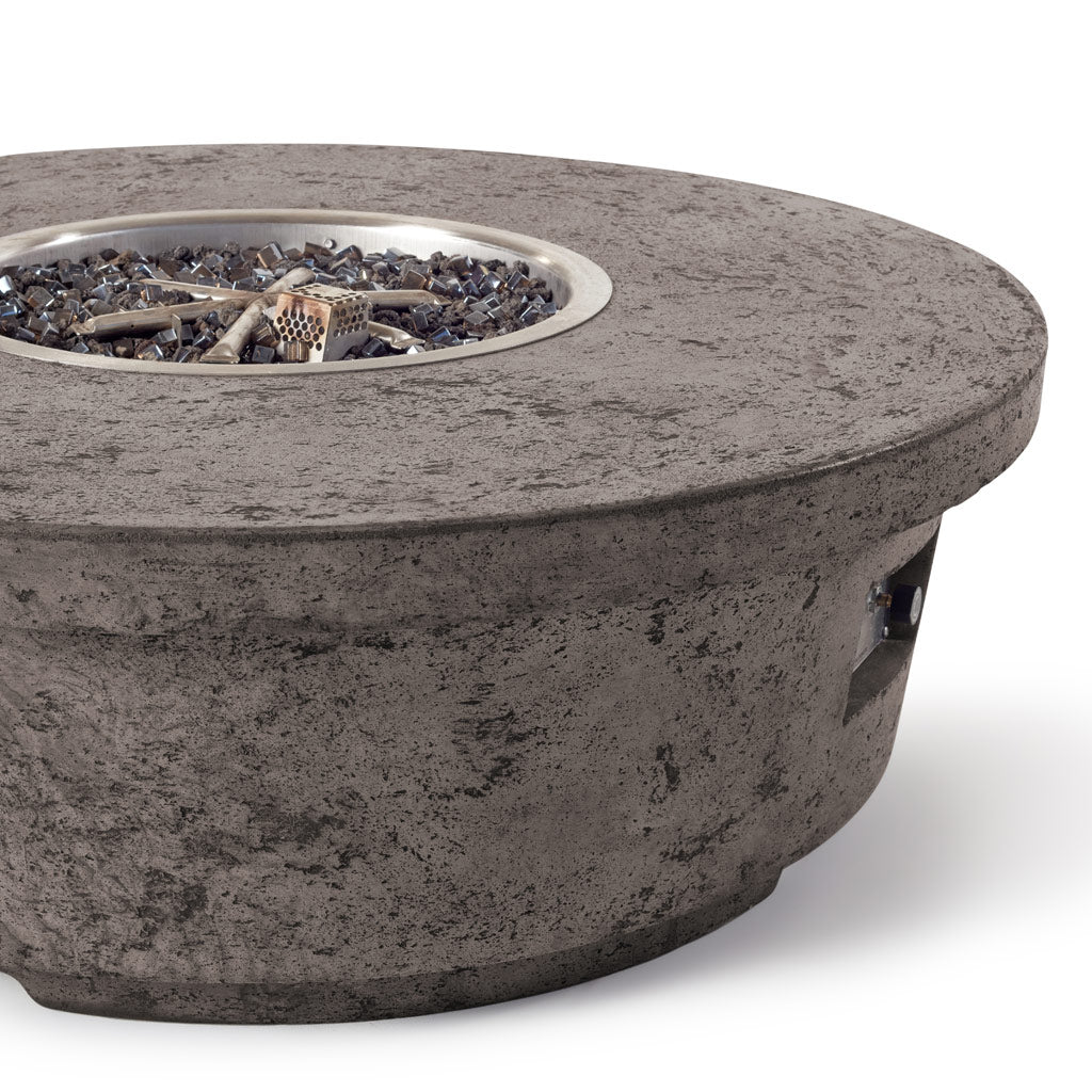Contempo Round Fire Table in Dark Basalt