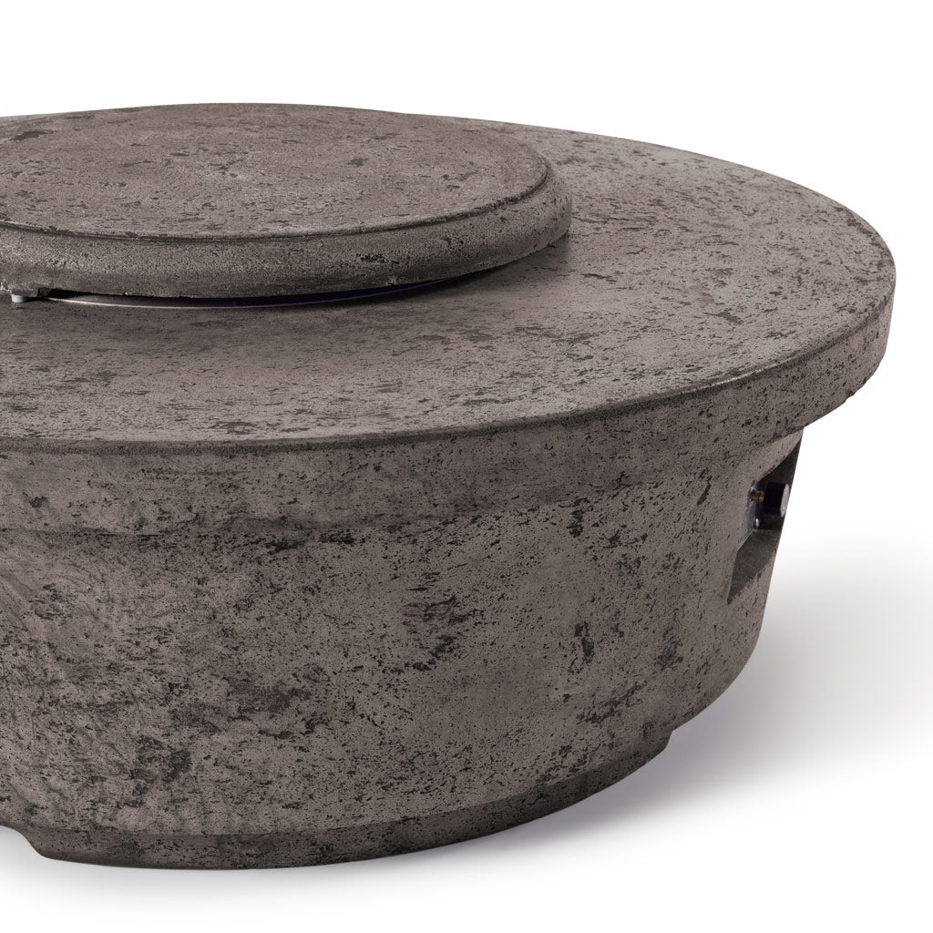 Contempo Round Fire Table in Dark Basalt