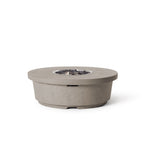 Contempo Round Fire Table in Light Basalt