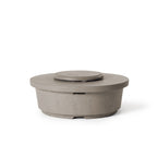 Contempo and Indio Round Fire Table Lid in Light Basalt