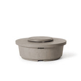 Contempo and Indio Round Fire Table Lid in Light Basalt