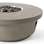 Contempo Round Fire Table in Light Basalt