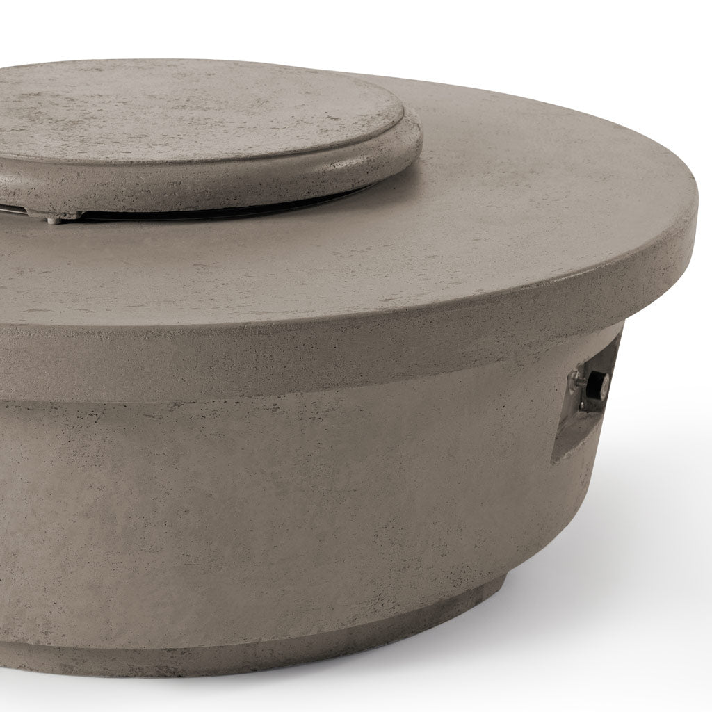 Contempo Round Fire Table in Light Basalt