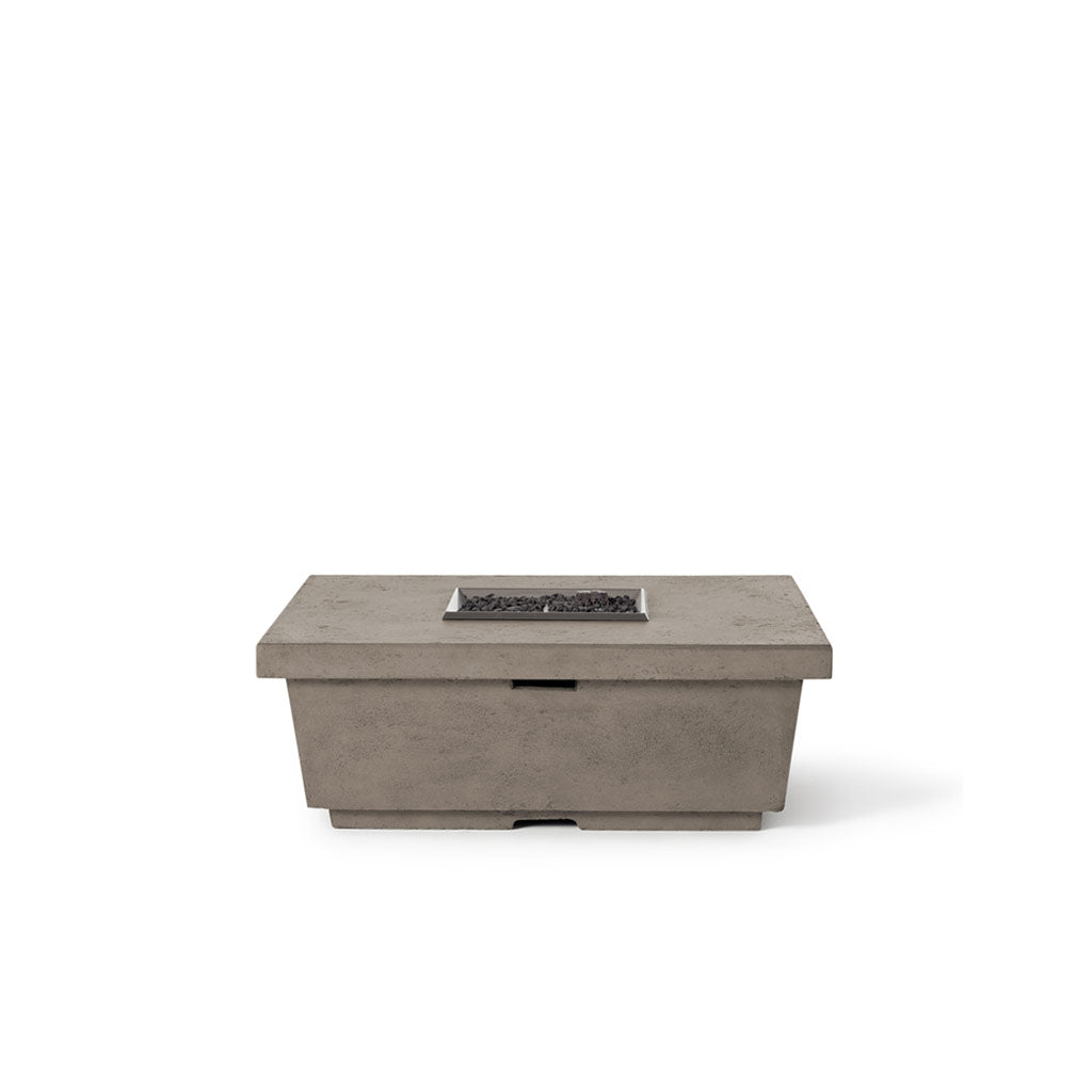 Contempo Square Fire Table in Light Basalt