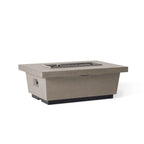 Contempo Select Rectangular Fire Table with Drawer in Light Basalt