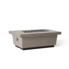 Contempo Select Rectangular Fire Table with Drawer in Light Basalt