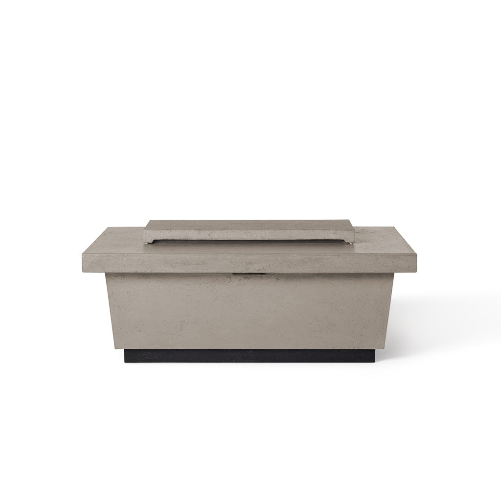 Contempo Select Rectangular Fire Table with Drawer in Light Basalt