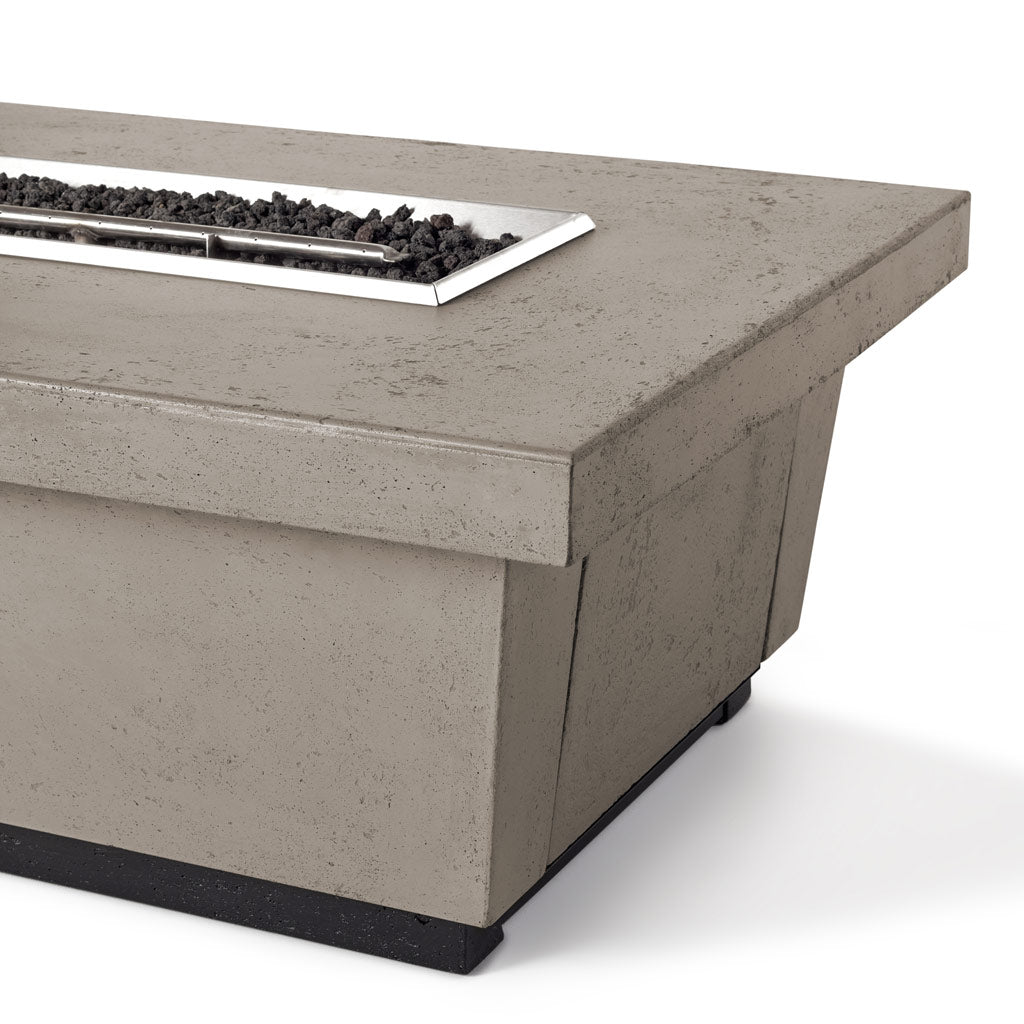 Contempo Select Rectangular Fire Table with Drawer in Light Basalt