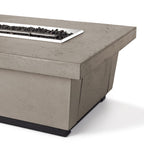 Contempo Select Rectangular Fire Table with Drawer in Light Basalt