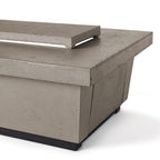 Contempo Select Rectangular Fire Table with Drawer in Light Basalt