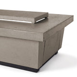 Contempo Select Rectangular Fire Table with Drawer in Light Basalt