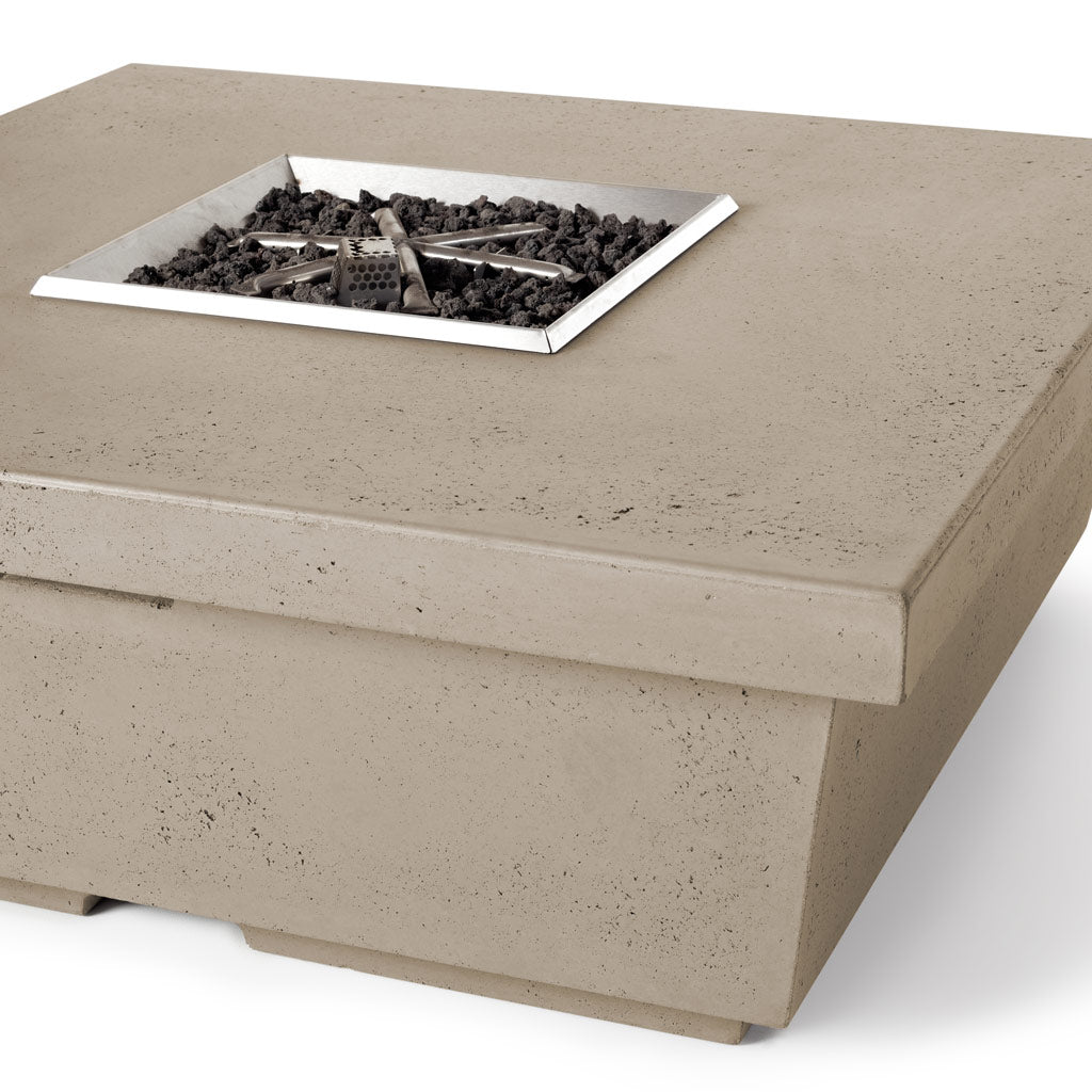 Contempo Square Fire Table in Smoke
