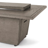 Indio Rectangular Fire Table in Light Basalt