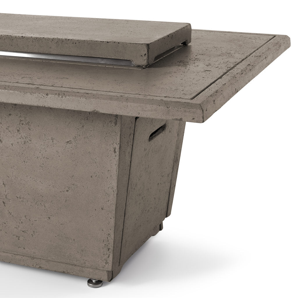 Indio Rectangular Fire Table in Light Basalt
