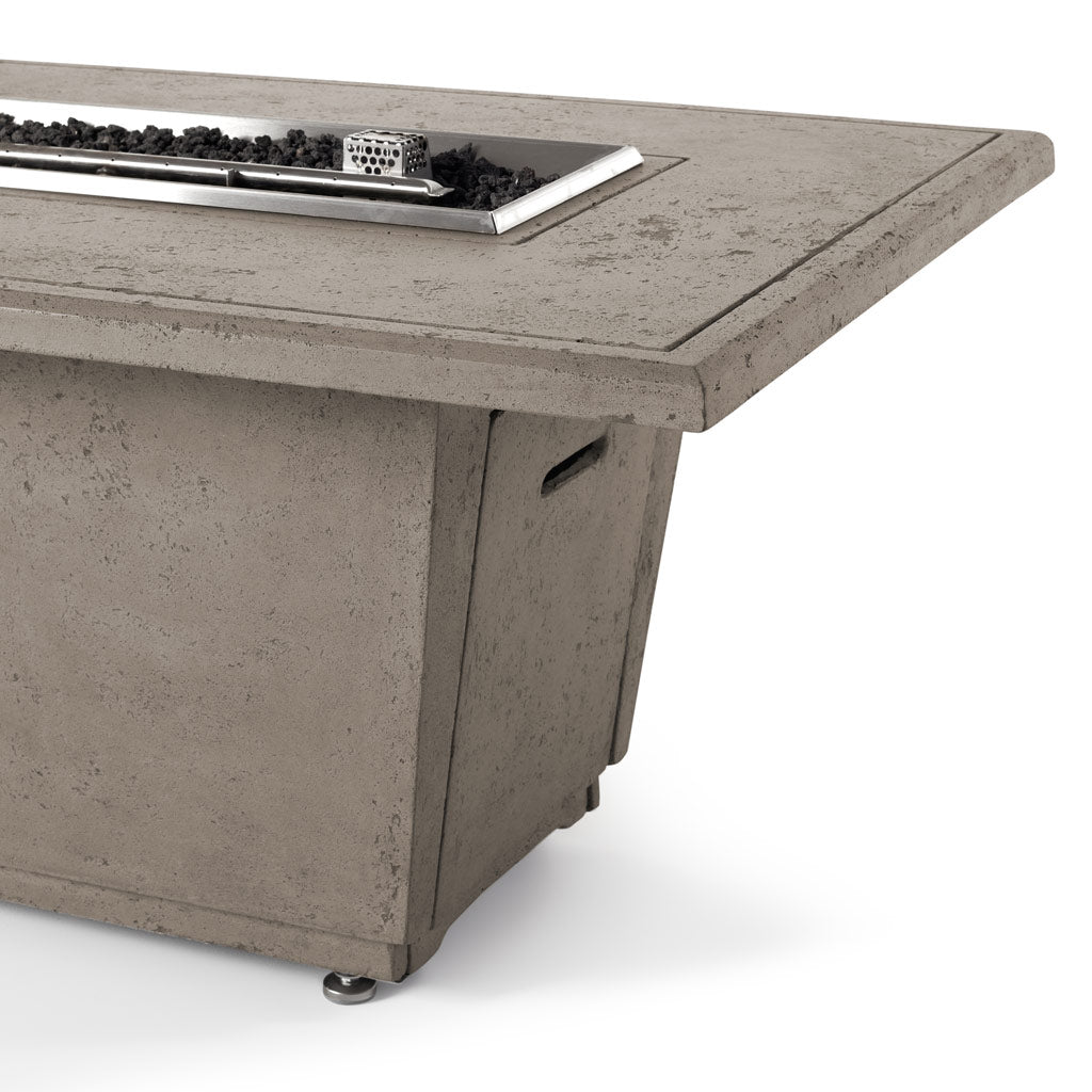 Indio Rectangular Fire Table in Light Basalt