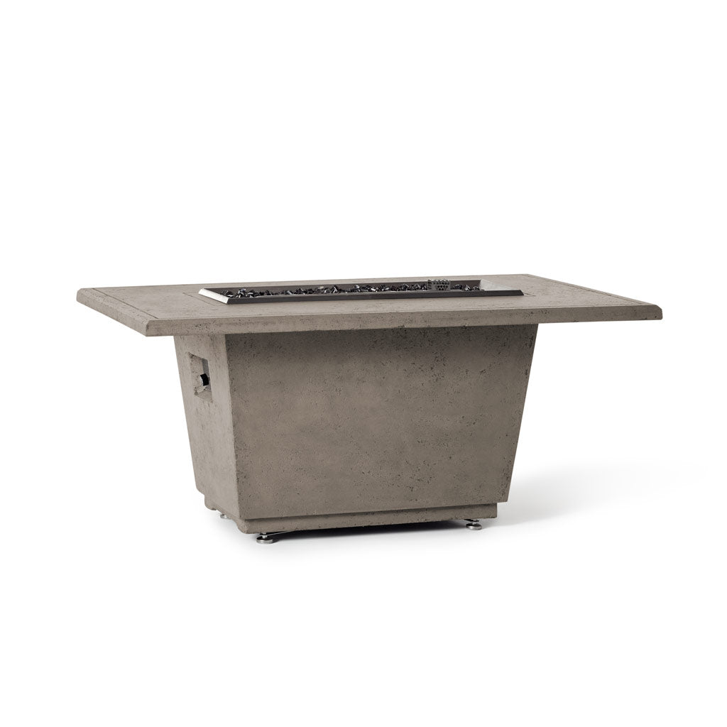 Indio Rectangular Fire Table in Light Basalt