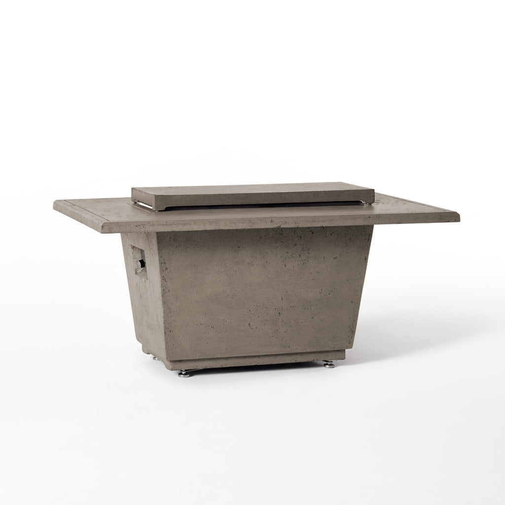 Indio Rectangular Fire Table in Light Basalt