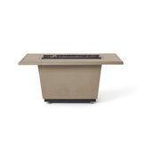 Indio Rectangular Fire Table in Smoke
