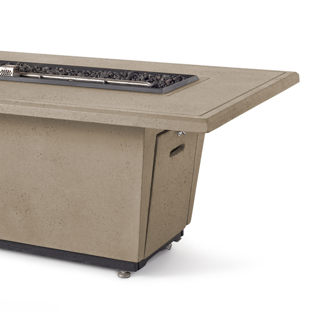 Indio Rectangular Fire Table in Smoke