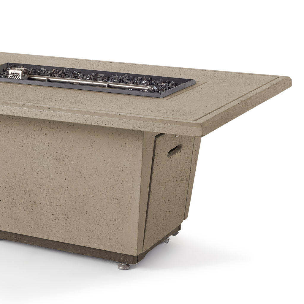 Indio Rectangular Fire Table in Smoke