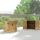 Wood Garden Shed with Adjustable Shelf and Double Doors