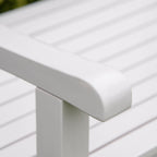 4FT 2-Seater Wooden Garden Bench with X-Shape Back, White