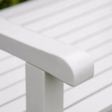 4FT 2-Seater Wooden Garden Bench with X-Shape Back, White