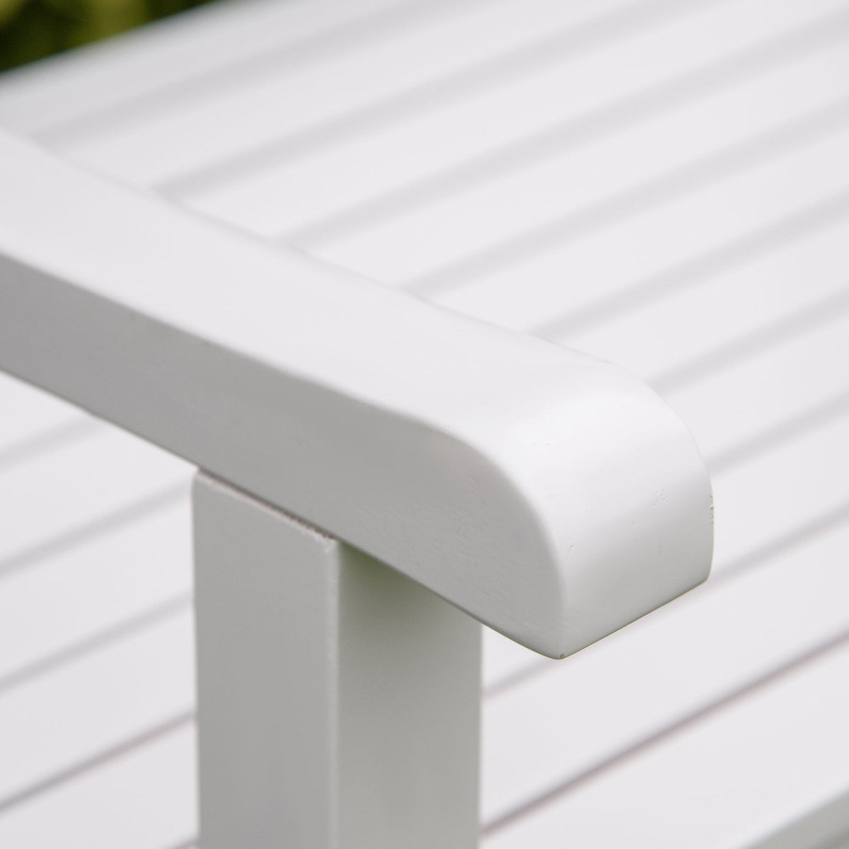 4FT 2-Seater Wooden Garden Bench with X-Shape Back, White