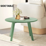36" Round Patio Coffee Table with Metal Frame, Green