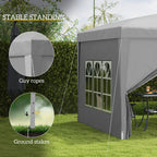 10' x 10' Outdoor Pop-Up Party Tent with Carry Bag, Light Grey