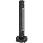 2000W Electric Infrared Patio Heater with Remote & Oscillation, 8H Timer, Black