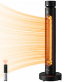 2000W Electric Infrared Patio Heater with Remote & Oscillation, 8H Timer, Black