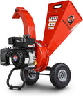 Gas Powered Mini Wood Chipper Shredder Mulcher - 7HP Heavy Duty