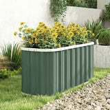 5' x 2' x 2' Galvanized Raised Garden Bed with Gloves, Light Green