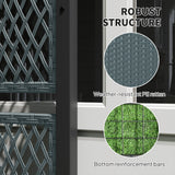 58" Wicker Outdoor Planter with Trellis and Privacy Screen, Dark Grey