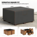 125 x 125 x 74 cm Garden Furniture Cover with Air Vent, Black