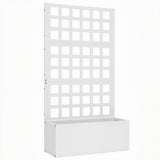 24" x 9" x 44.5" Raised Garden Bed with Trellis and Drainage, White