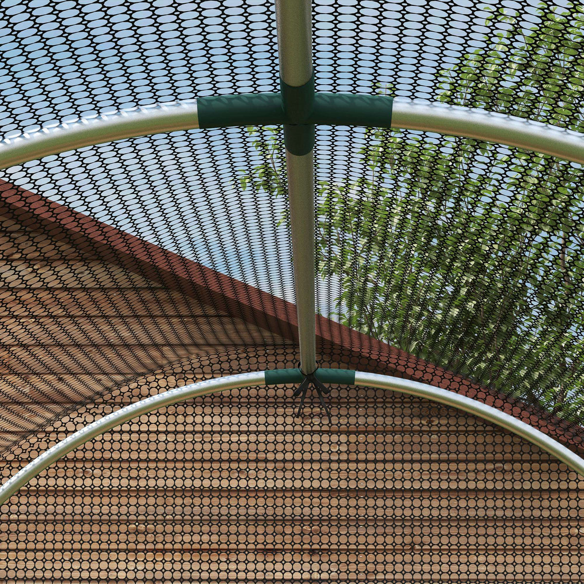 4' x 8' Crop Cage with Zippered Door, Black
