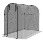 4' x 8' Crop Cage with Zippered Door, Black
