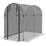 4' x 8' Crop Cage with Zippered Door, Black