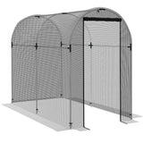 4' x 8' Crop Cage with Zippered Door, Black