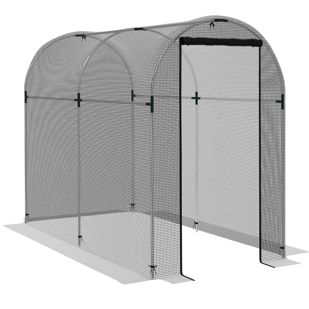 4' x 8' Crop Cage with Zippered Door, Black