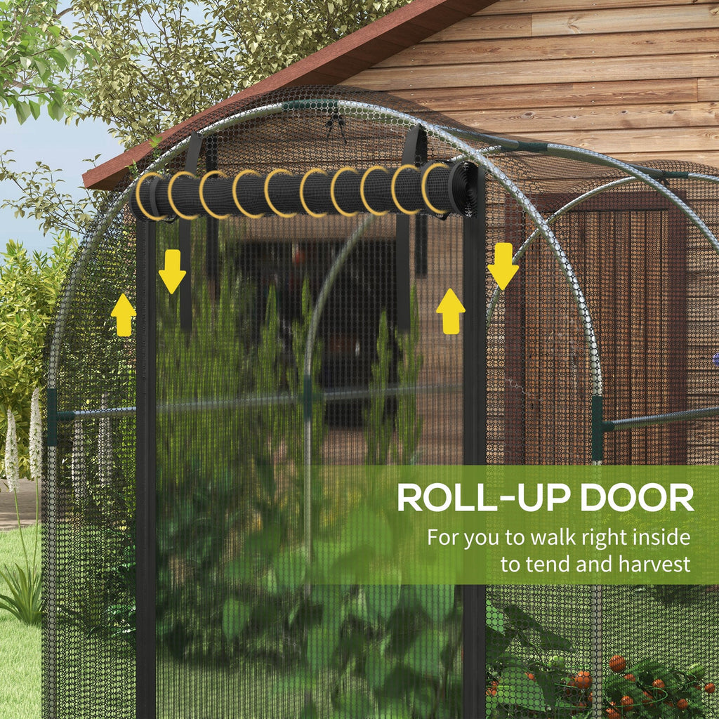 4' x 8' Crop Cage with Zippered Door, Black