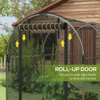 4' x 8' Crop Cage with Zippered Door, Black